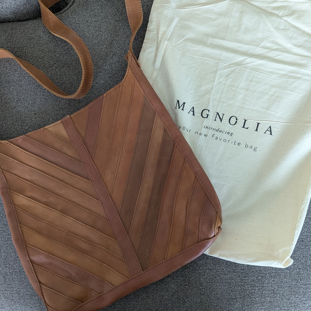 Magnolia Brown Leather Crossbody Bag